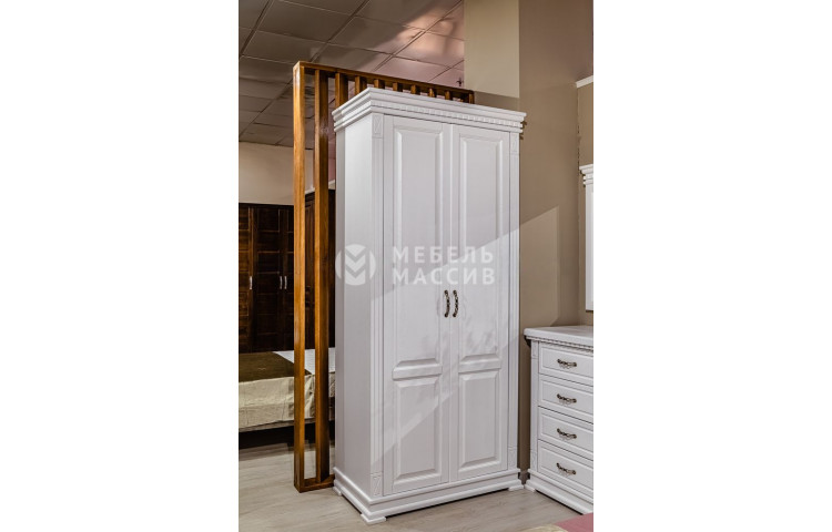 Шкаф 2-х створчатый Флоренция-1 (белая эмаль)