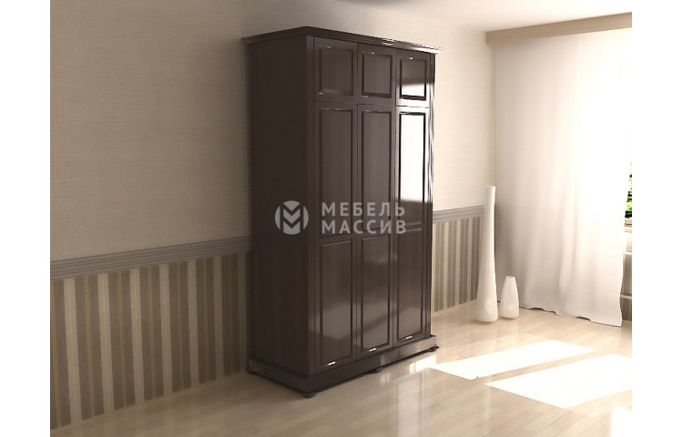 Шкаф трехстворчатый с антресолью Кардинал