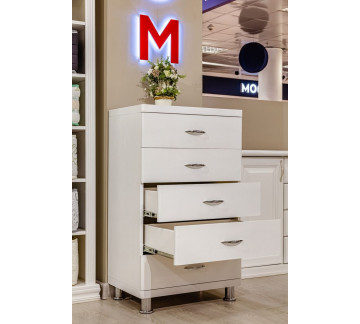 Тумба Бали 5 ящиков (белая эмаль)